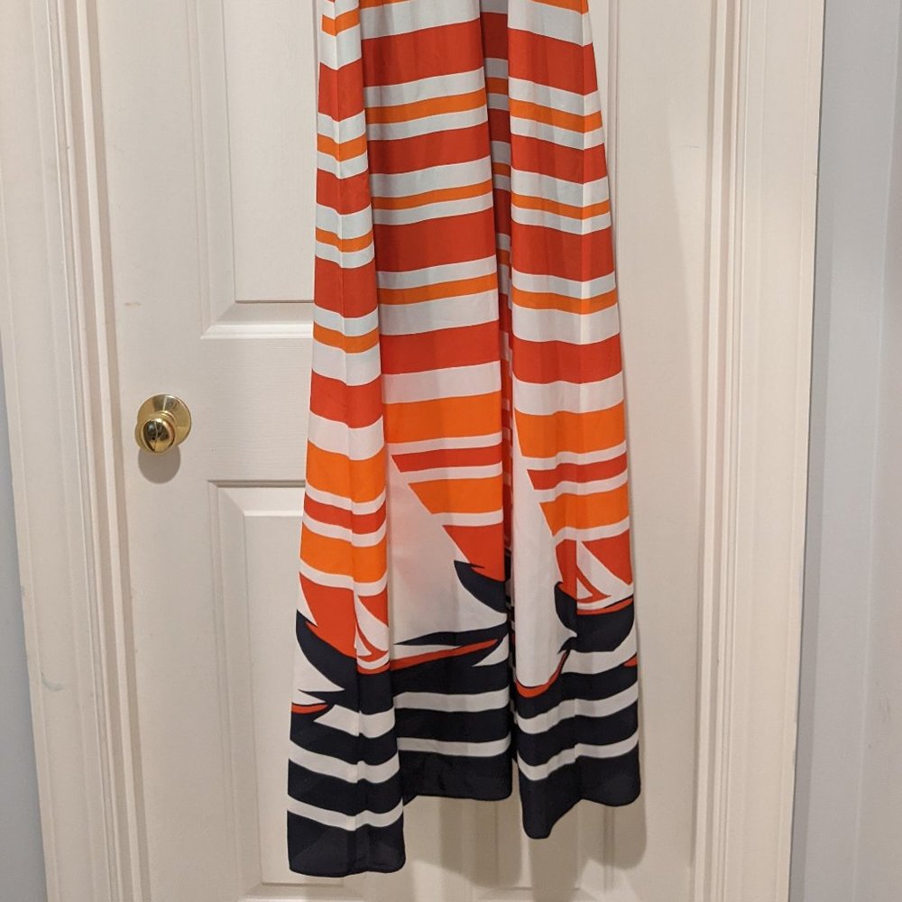 Floor length sailboat summer dress